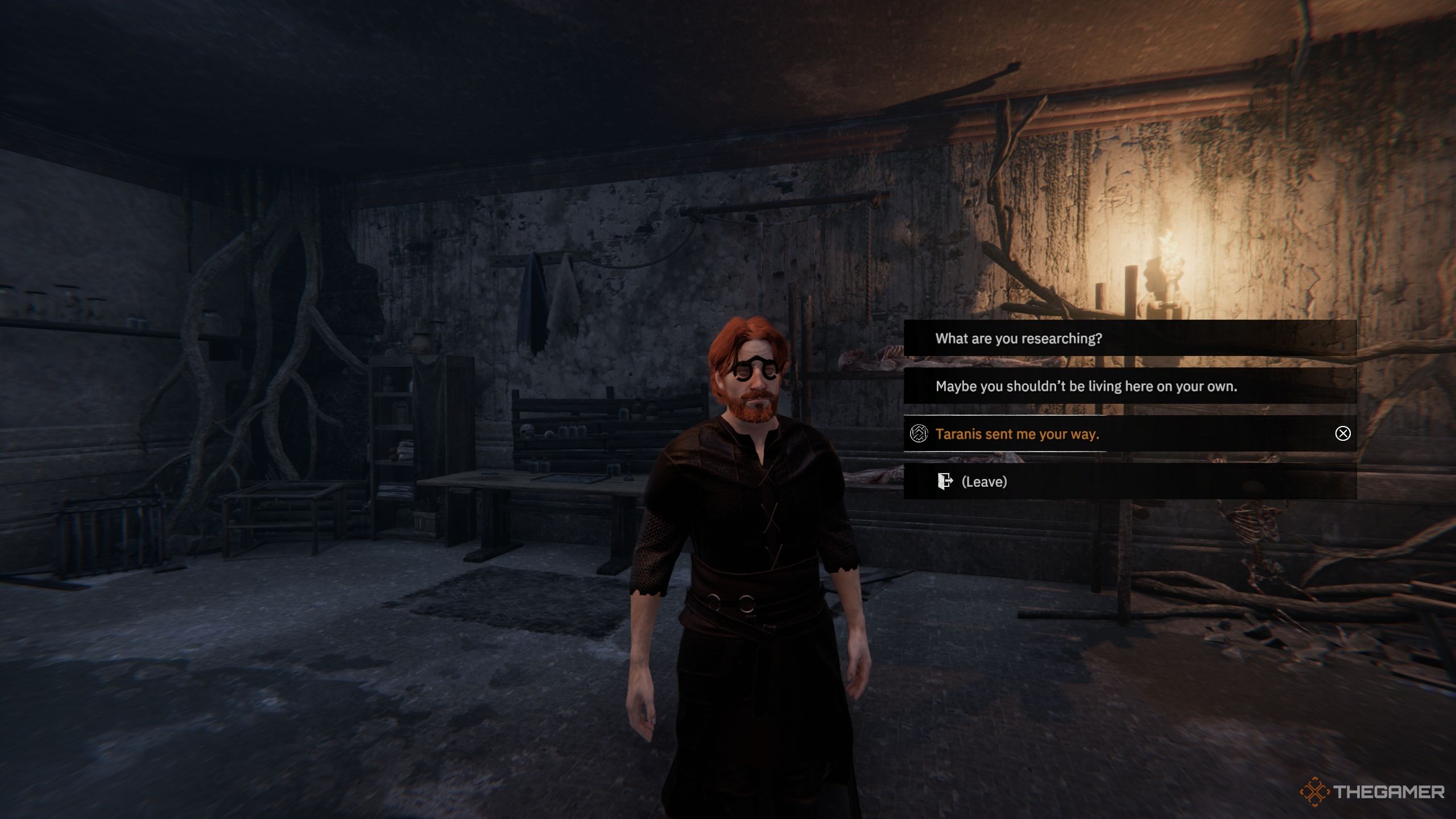 Player speaking to Phaidros - Tainted Grail The Fall Of Avalon